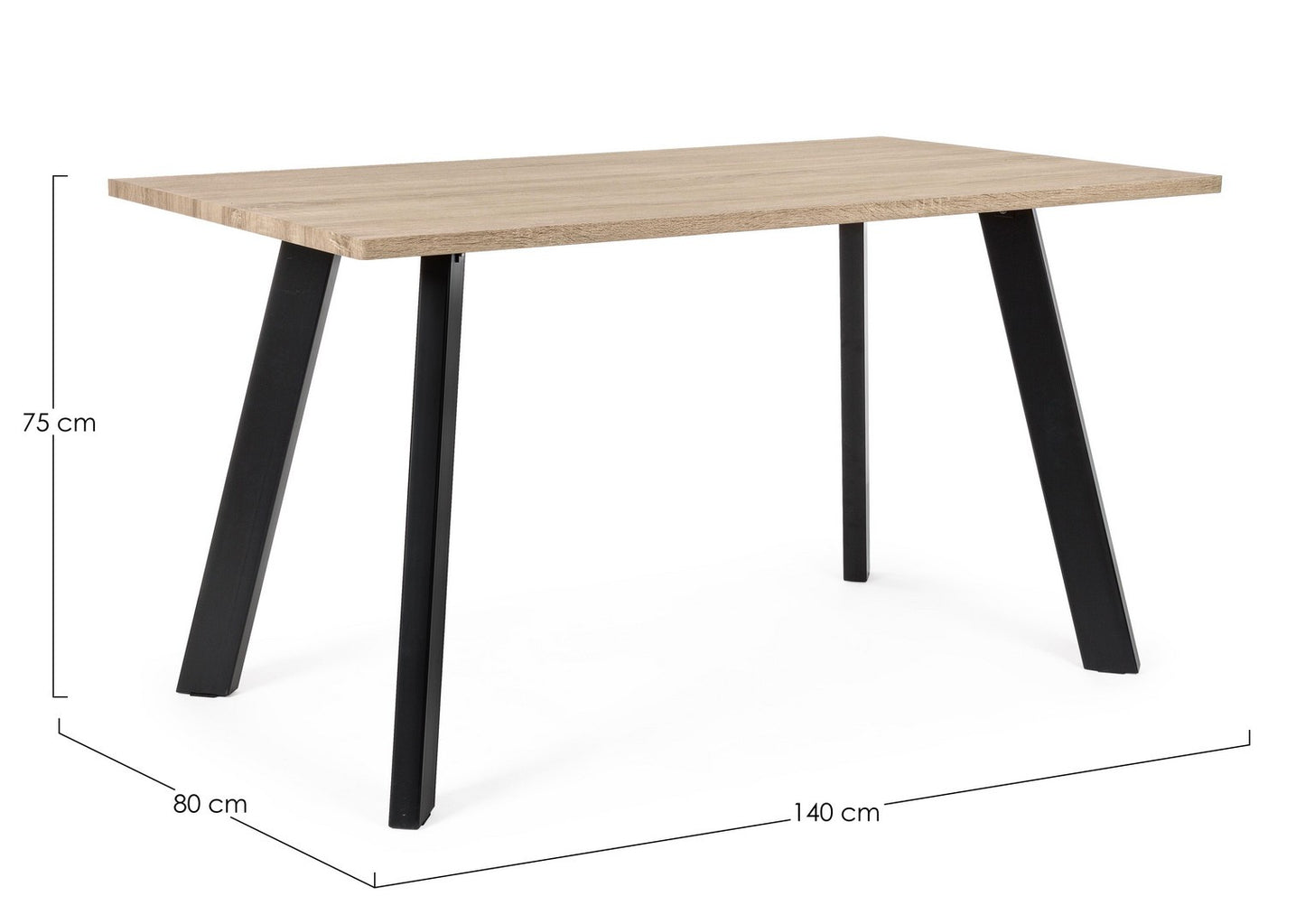 TAVOLO GIANT PIANO CHIARO 140X80