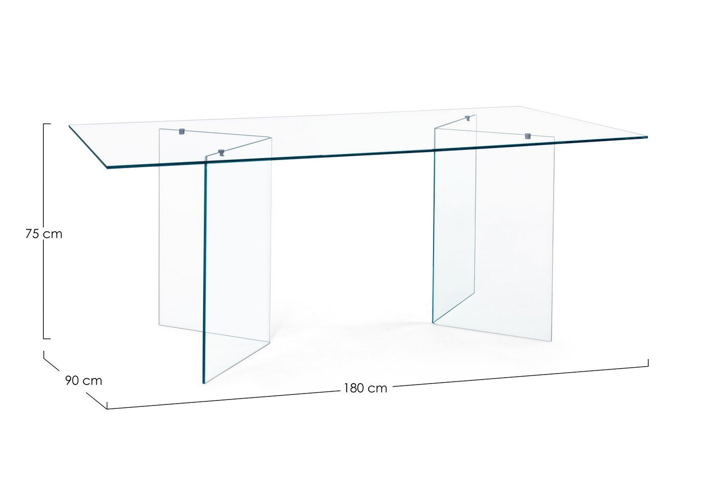 TAVOLO IRIDE RETT 180X90