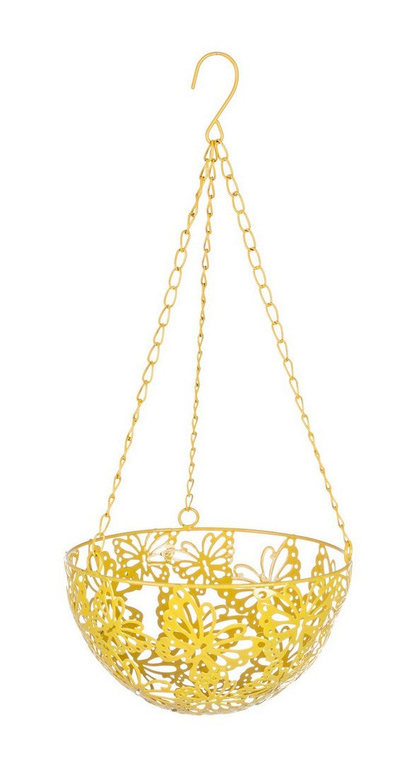 VASO PENSILE FARFALLA GIALLO D 20