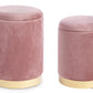 SET2 POUF CONTENITORE POLINA ROSA ANTICO