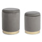 SET2 POUF CONTENITORE POLINA GRIGIO