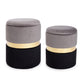 SET2 POUF CONT.POLINA GRIGIO-NERO