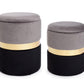 SET2 POUF CONT.POLINA GRIGIO-NERO
