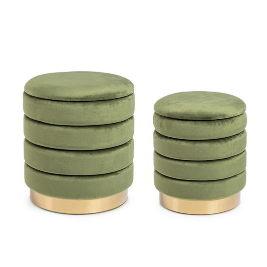 SET2 POUF CONTENITORE DARINA OLIVE