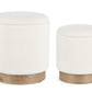 SET2 POUF CONTENITORE.ZOYA BIANCO