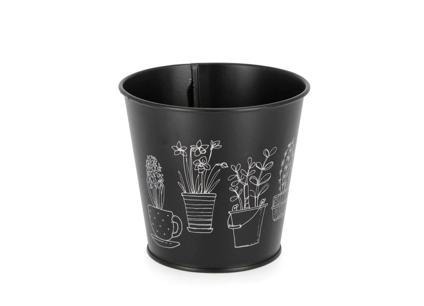 VASO BOTANY TONDO NERO S
