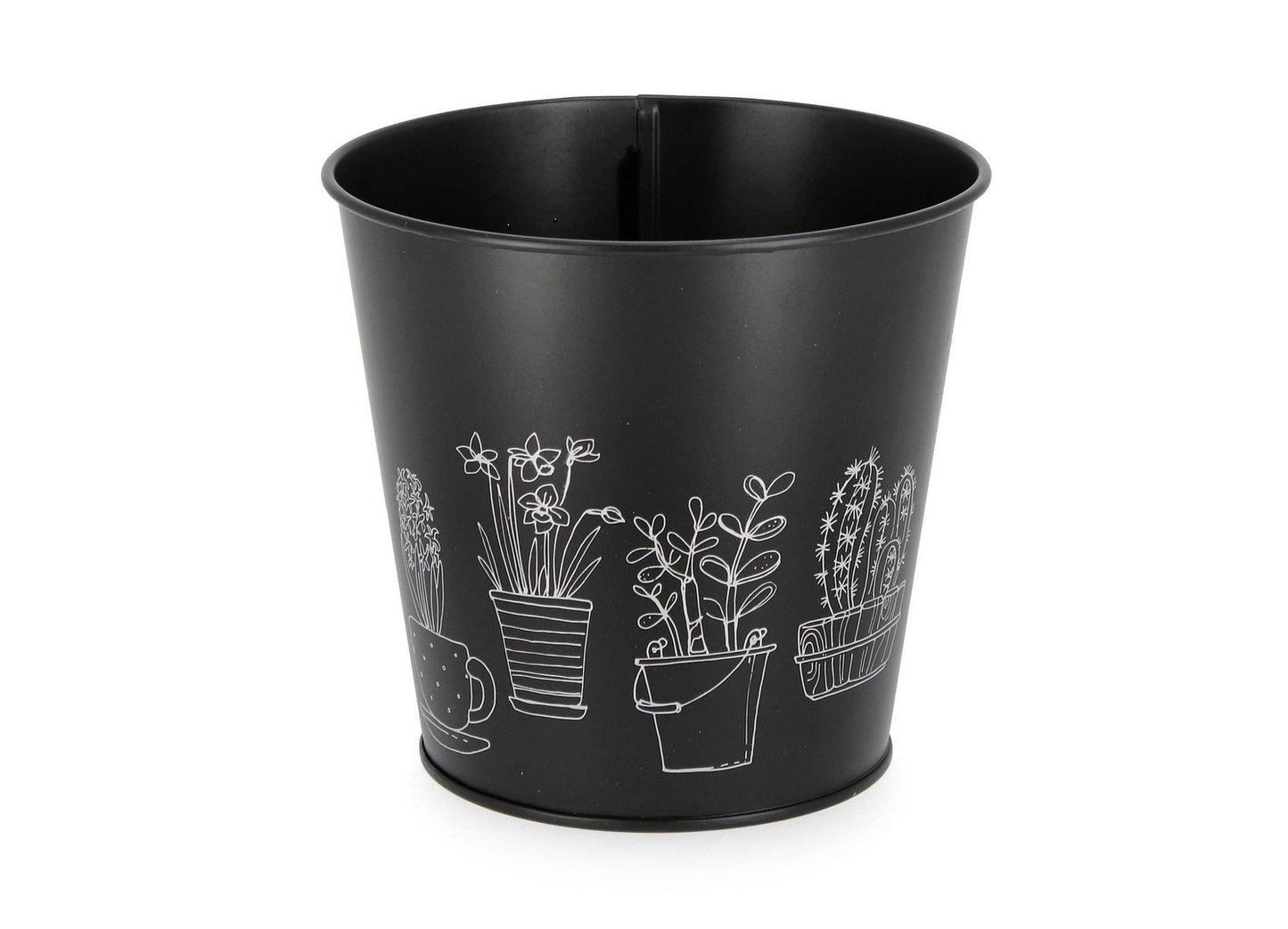VASO BOTANY TONDO NERO L