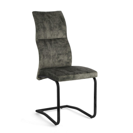 SEDIA THELMA VELLUTO VERDE