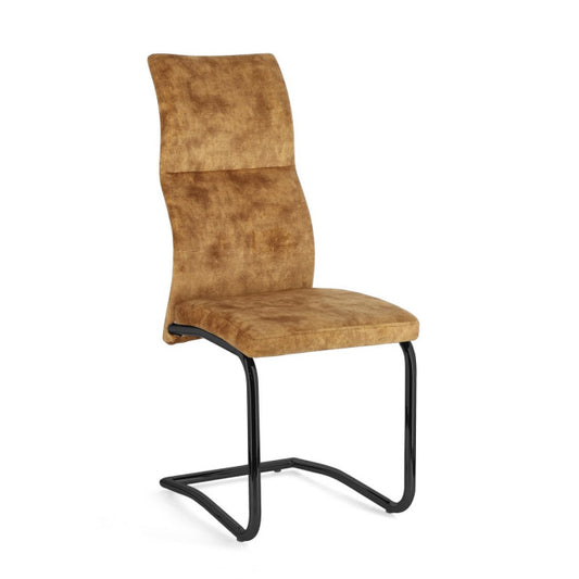 SEDIA THELMA VELLUTO GIALLO