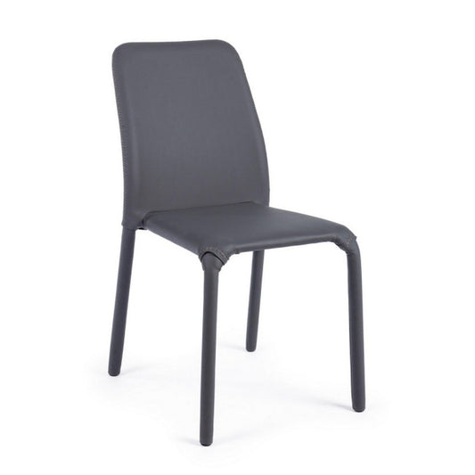 SEDIA PATHOS PU GRIGIO