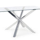 TAVOLO MAY RETT GAMBA ACCIAIO 160X90