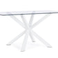 TAVOLO MAY RETT GAMBA BIANCO 160X90