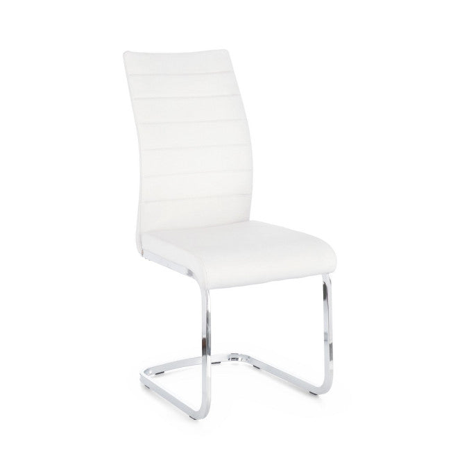 SEDIA MYRA PU BIANCO