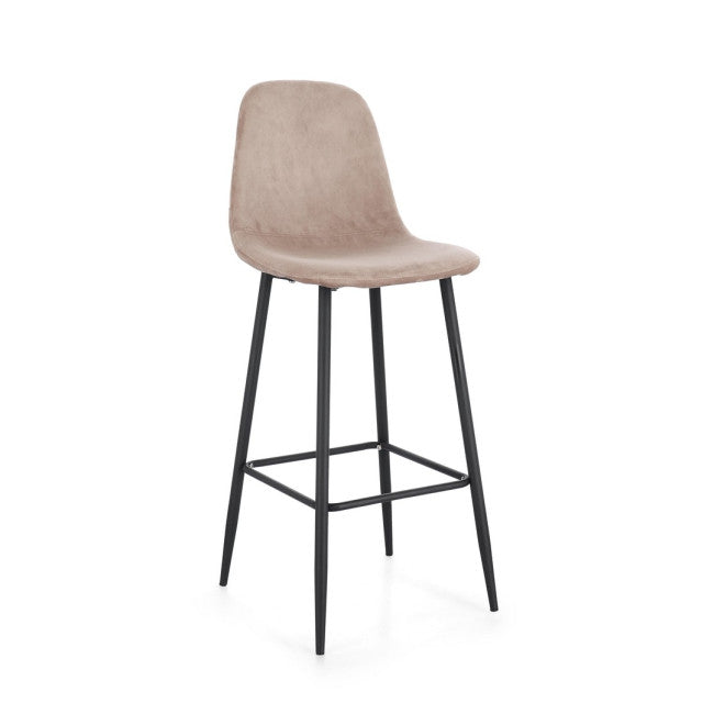 SGABELLO BAR IRELIA VELLUTO TORTORA