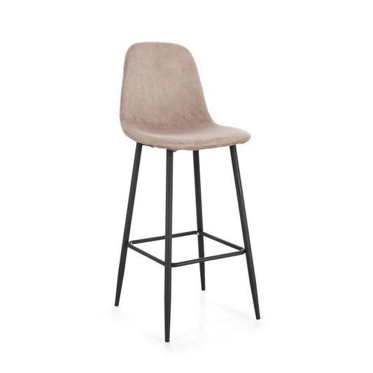 SGABELLO BAR IRELIA VELLUTO TORTORA