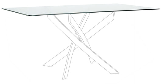 PIANO RETT TAV.GEORGE TRASPARENTE 160X90