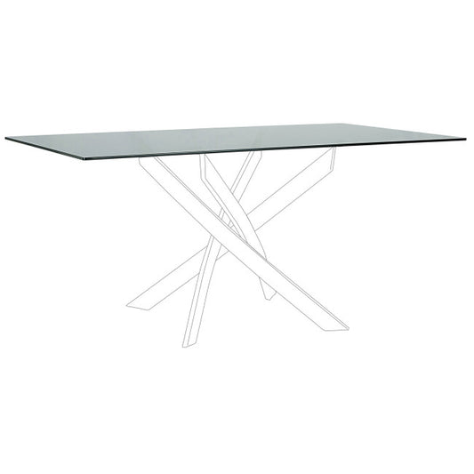 PIANO RETT TAVOLO GEORGE FUME' 160X90