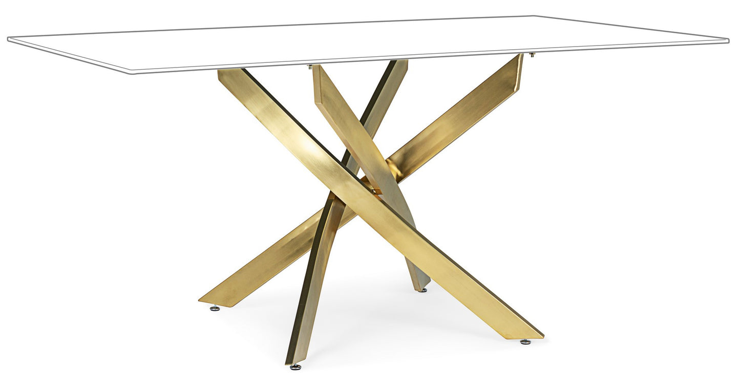 BASE TAVOLO GEORGE ORO 160X90
