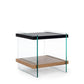 TAVOLINO 2P LINE WOOD NERO 50X50