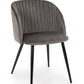 SEDIA QUEEN VELVET GRIGIO CADETTO