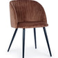 SEDIA QUEEN VELVET RUGGINE