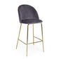 SGABELLO BAR CARRY VELLUTO GRIGIO SCURO