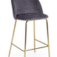 SGABELLO BAR CARRY VELLUTO GRIGIO SCURO