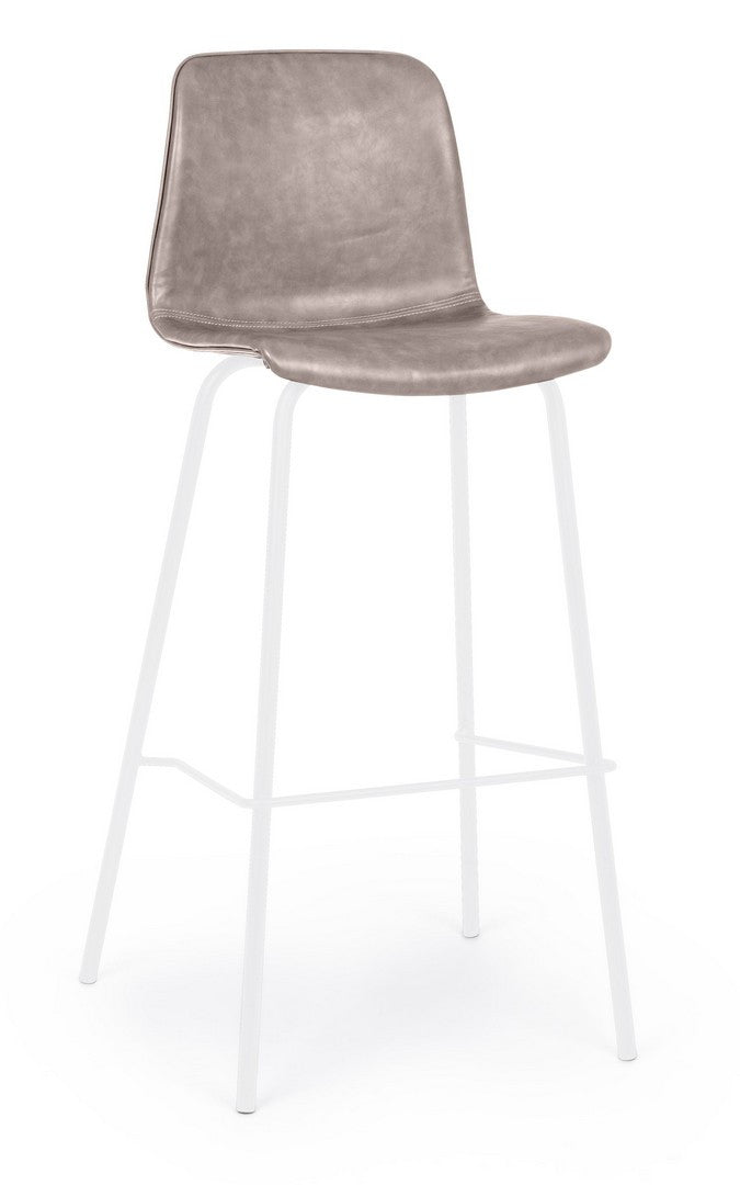 SGABELLO BAR KYRA BIANCO PU BEIGE VINT.