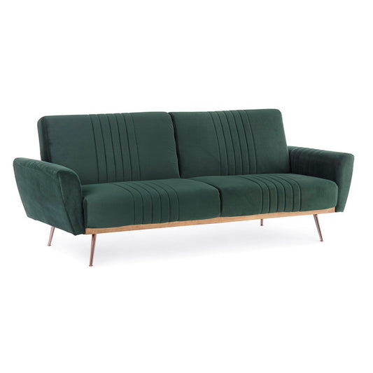 DIVANO LETTO JOHNNY VELLUTO VERDE SCURO
