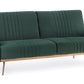 DIVANO LETTO JOHNNY VELLUTO VERDE SCURO