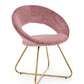 POLTRONA VANITY ORO VELLUTO ROSA