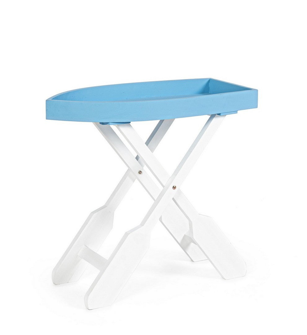 TAVOLO GOZZO PIEGH BIANCO-AZZURRO M