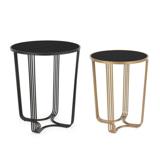 SET2 TAVOLINO AFEF ORO/NERO