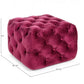 POUF EVAN VELLUTO BURGUNDY S