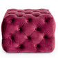 POUF EVAN VELLUTO BURGUNDY S