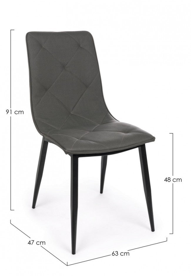 SEDIA VICTOR PU GRIGIO QUANTITÀ 4