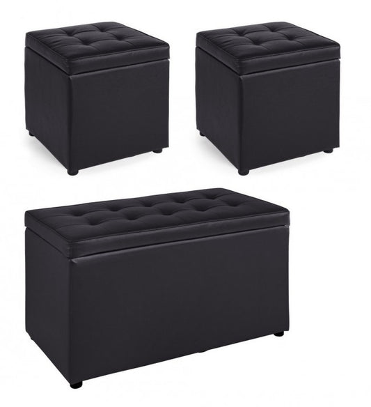 SET3 PANCHINA-2POUF CONT. BELLVILLE NER