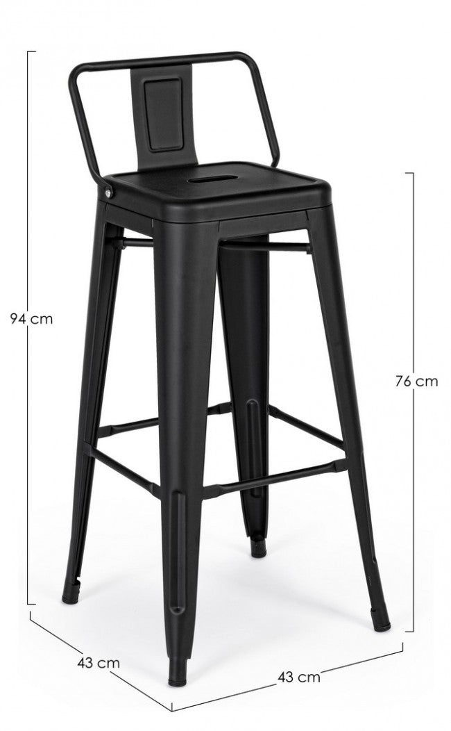 SGABELLO BAR NEW JERSEY C-SCH NERO QUANTITÀ 4